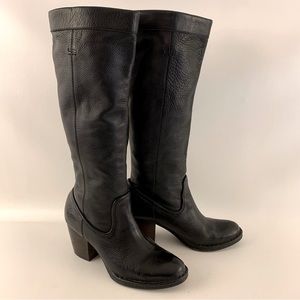 Frye Rory Scrunch Black Leather Boots